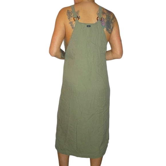 RVCA Midi Slit Tank Dress Green Small - Picture 2 of 6